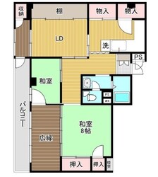 三殿台鉄筋マンションの物件間取画像